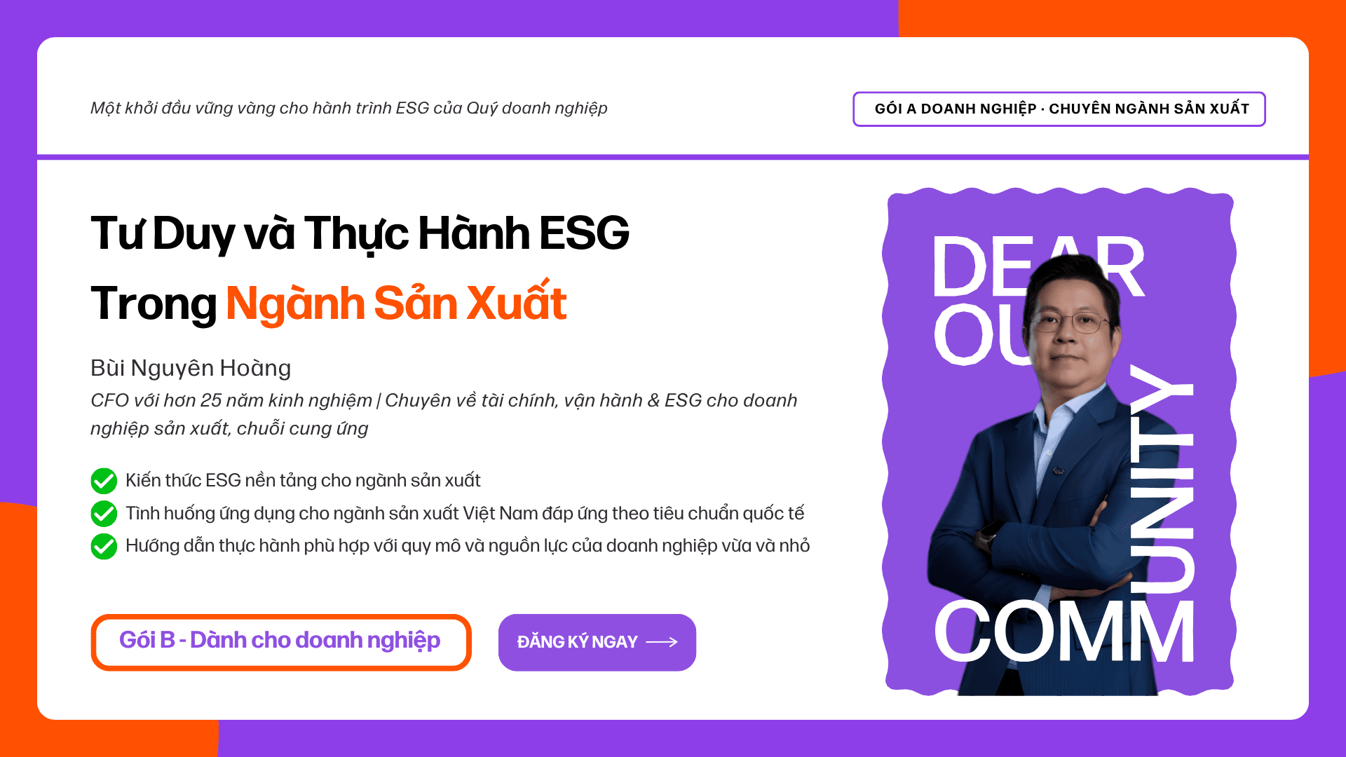 Tư Duy và Thực Hành ESG trong ngành Sản Xuất
